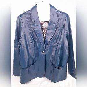 100% Genuine Leather Jacket Women Size 1X - Denim and Co - NEVERWORN - BRAND NEW